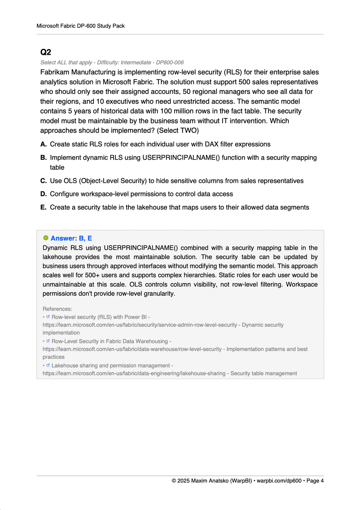 Real-World Scenarios sample question